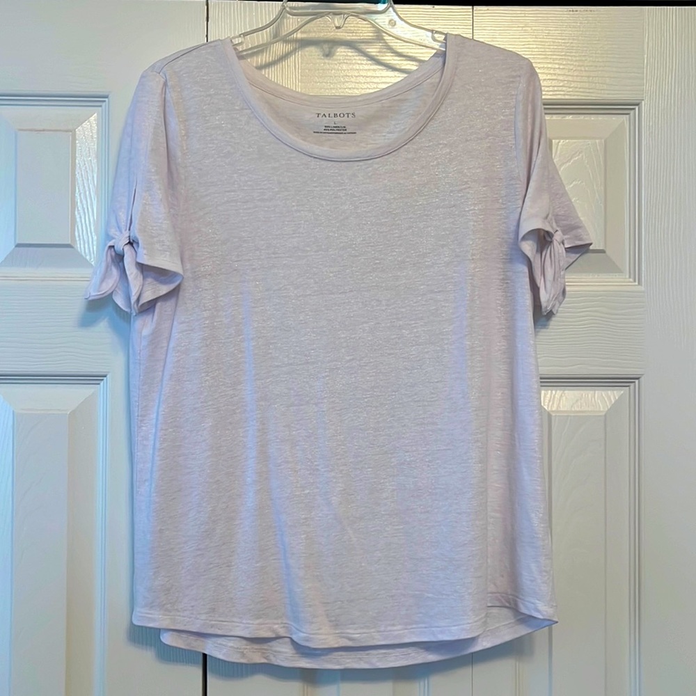 Talbots White Sparkle Tee L